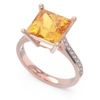 Classic Cathedral Pave Princess Zailaprastha Ring