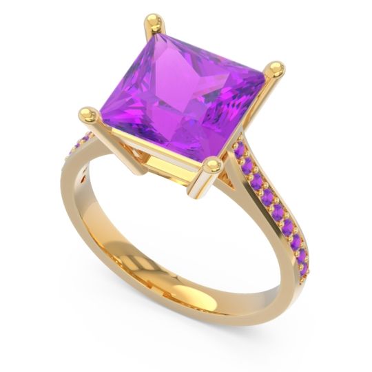 Classic Cathedral Pave Princess Zailaprastha Ring