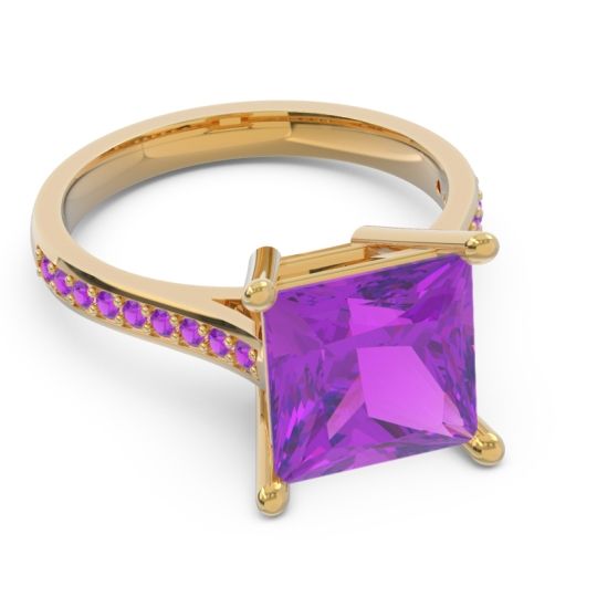 Classic Cathedral Pave Princess Zailaprastha Ring