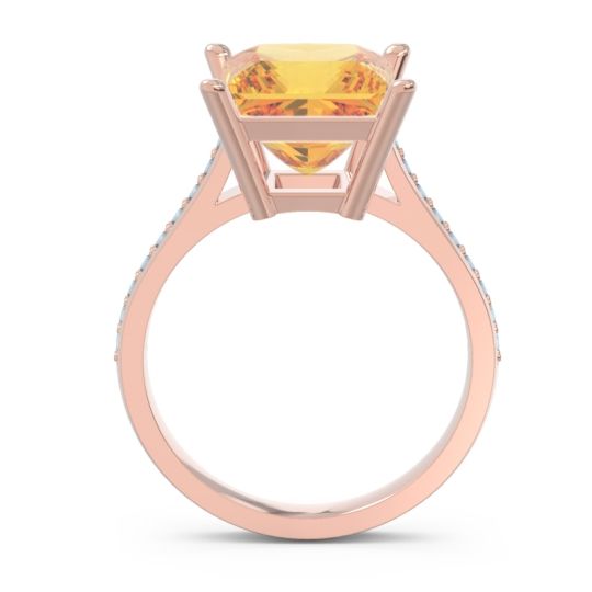 Classic Cathedral Pave Princess Zailaprastha Ring