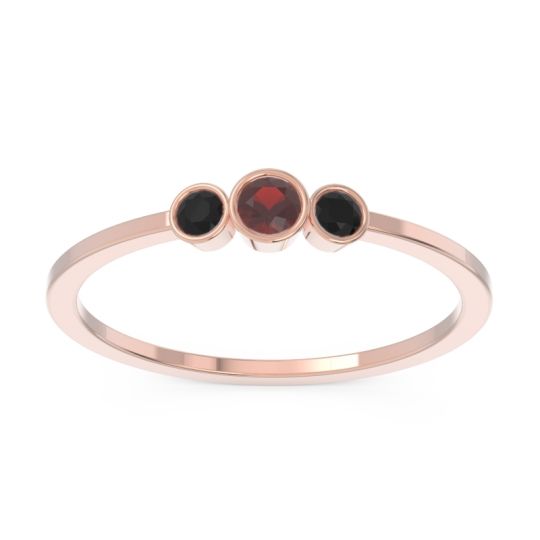 Petite Three Stone Bezel Treta Band