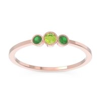 Petite Three Stone Bezel Treta Band