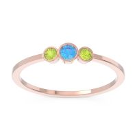 Petite Three Stone Bezel Treta Band