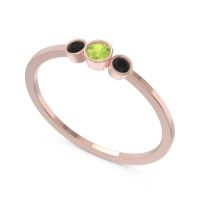 Petite Three Stone Bezel Treta Band