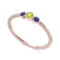 Petite Three Stone Bezel Treta Band