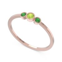 Petite Three Stone Bezel Treta Band