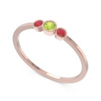 Petite Three Stone Bezel Treta Band