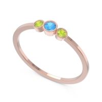 Petite Three Stone Bezel Treta Band