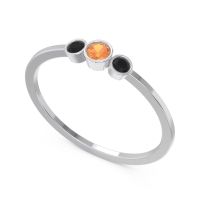 Petite Three Stone Bezel Treta Band