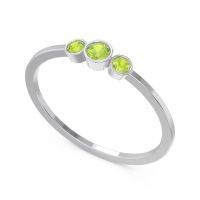 Petite Three Stone Bezel Treta Band