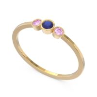 Petite Three Stone Bezel Treta Band