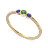Petite Three Stone Bezel Treta Band
