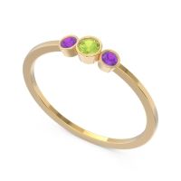 Petite Three Stone Bezel Treta Band