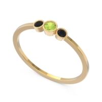 Petite Three Stone Bezel Treta Band
