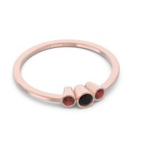 Petite Three Stone Bezel Treta Band