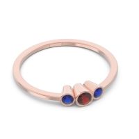 Petite Three Stone Bezel Treta Band