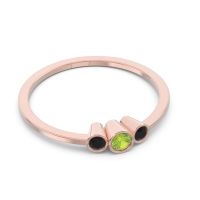 Petite Three Stone Bezel Treta Band