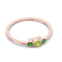 Petite Three Stone Bezel Treta Band