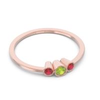 Petite Three Stone Bezel Treta Band