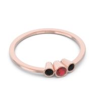 Petite Three Stone Bezel Treta Band