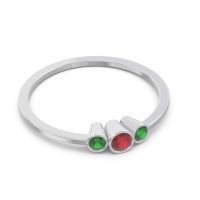 Petite Three Stone Bezel Treta Band