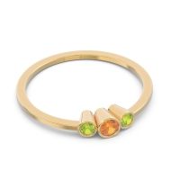 Petite Three Stone Bezel Treta Band