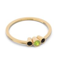 Petite Three Stone Bezel Treta Band