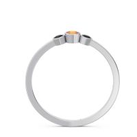 Petite Three Stone Bezel Treta Band