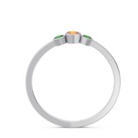Petite Three Stone Bezel Treta Band