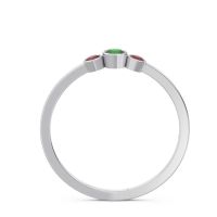Petite Three Stone Bezel Treta Band