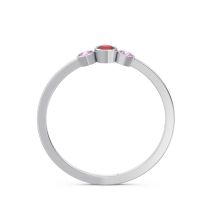 Petite Three Stone Bezel Treta Band