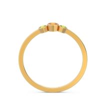 Petite Three Stone Bezel Treta Band