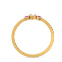 Petite Three Stone Bezel Treta Band