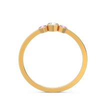 Petite Three Stone Bezel Treta Band