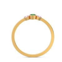 Petite Three Stone Bezel Treta Band
