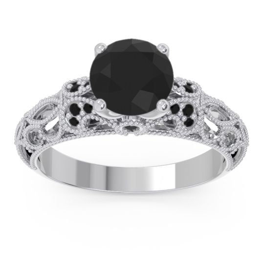 Classic Milgrain Pave Pravaha Ring