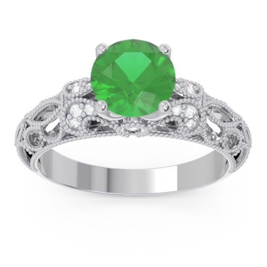 Classic Milgrain Pave Pravaha Ring