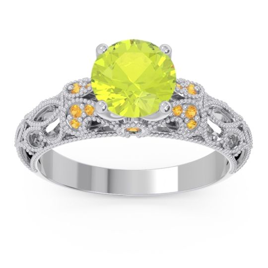 Classic Milgrain Pave Pravaha Ring