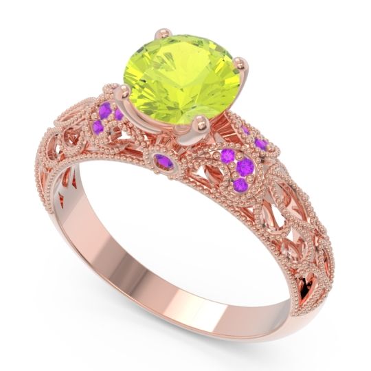 Classic Milgrain Pave Pravaha Ring