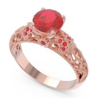 Classic Milgrain Pave Pravaha Ring