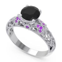 Classic Milgrain Pave Pravaha Ring