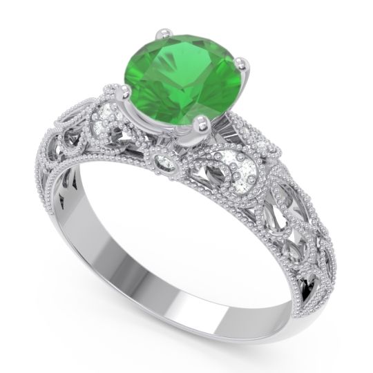 Classic Milgrain Pave Pravaha Ring