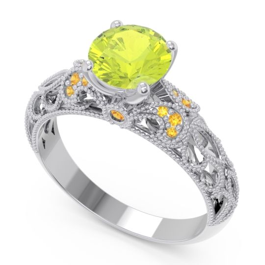 Classic Milgrain Pave Pravaha Ring