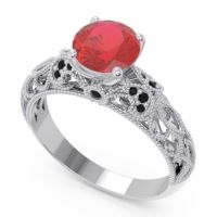 Classic Milgrain Pave Pravaha Ring