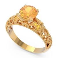Classic Milgrain Pave Pravaha Ring