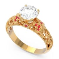 Classic Milgrain Pave Pravaha Ring