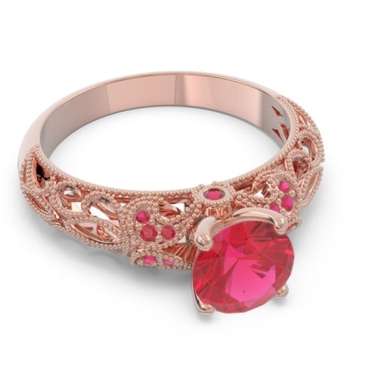 Classic Milgrain Pave Pravaha Ring