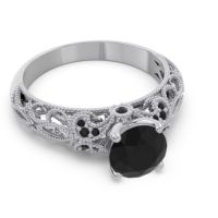 Classic Milgrain Pave Pravaha Ring