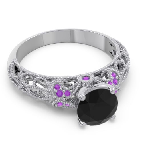 Classic Milgrain Pave Pravaha Ring