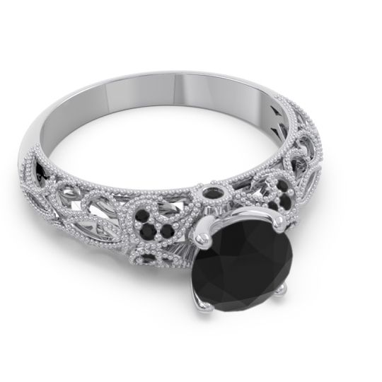 Classic Milgrain Pave Pravaha Ring